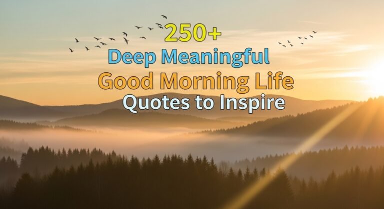Deep Meaningful Good Morning Life Quotes
