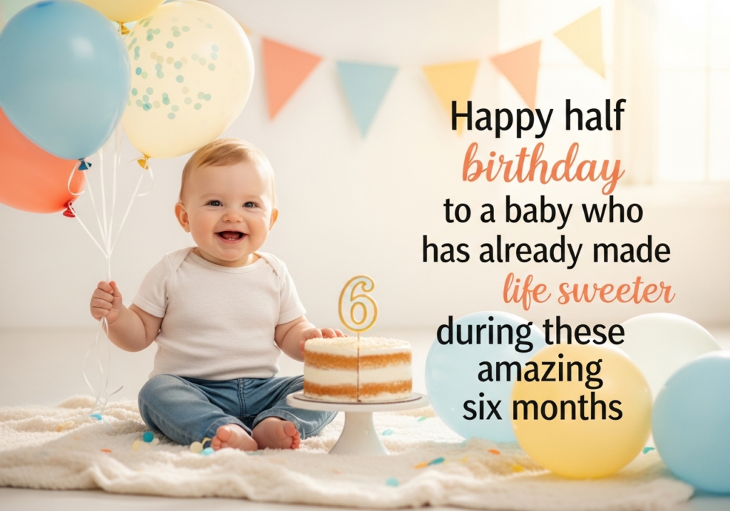 Halfway to One! Cute 6-Month Birthday Wishes